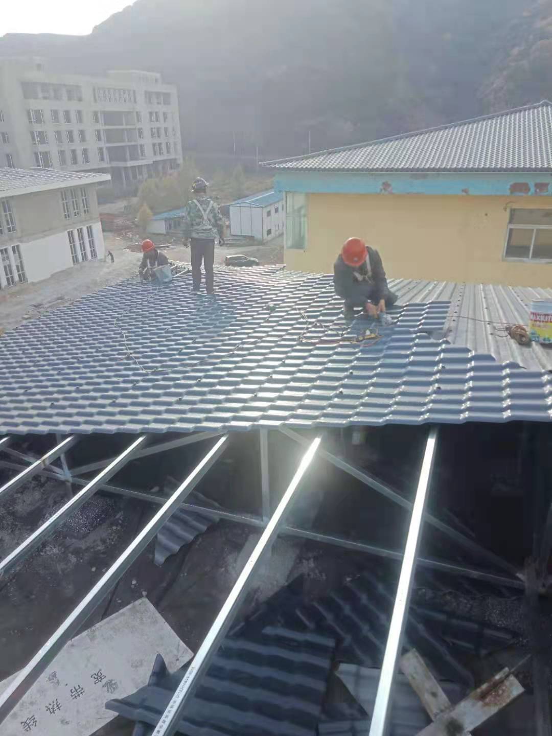 樹脂瓦施工現場